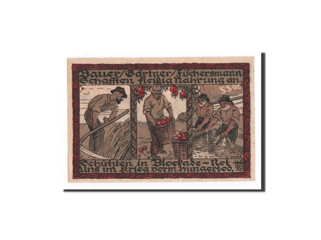 Banconote, Germania, Wedel, 1 Mark, personnage, 1921, 1921-06-10, FDS