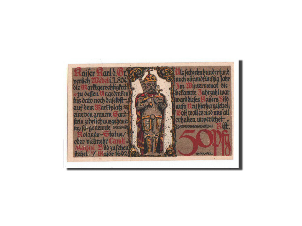Banknot, Niemcy, Wedel, 50 Pfennig, personnage, 1921, 1921-06-10, UNC(65-70)