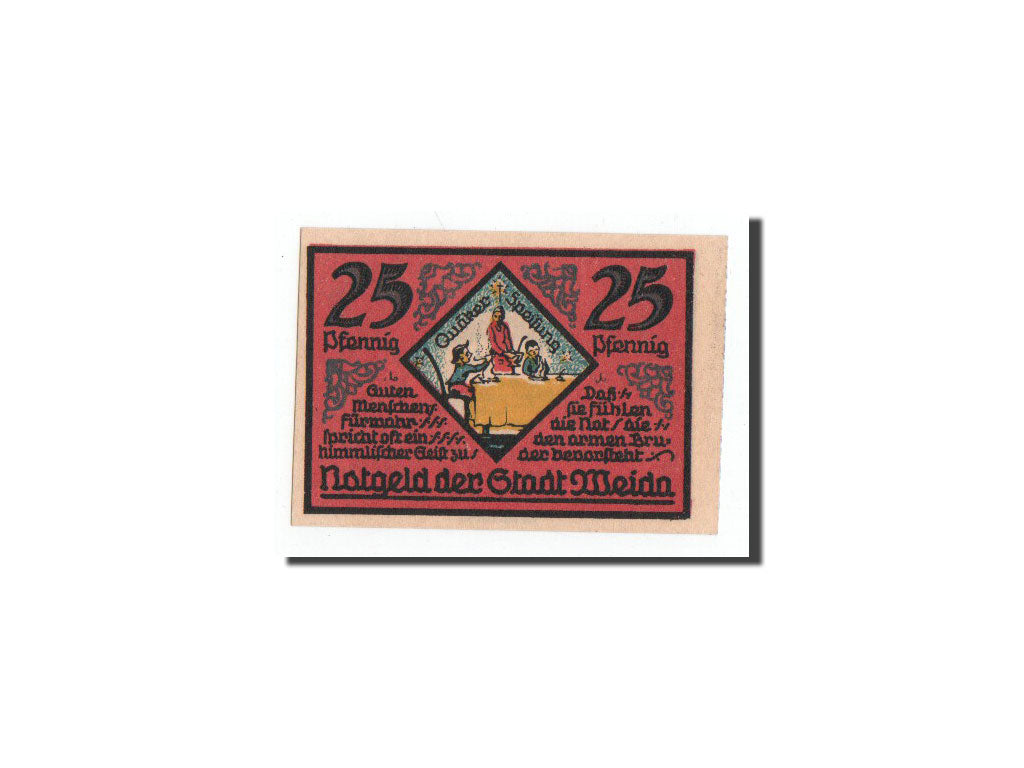 Banconote, Germania, Weida Stadt, 25 Pfennig, Eglise, 1921, 1921-09-30, FDS