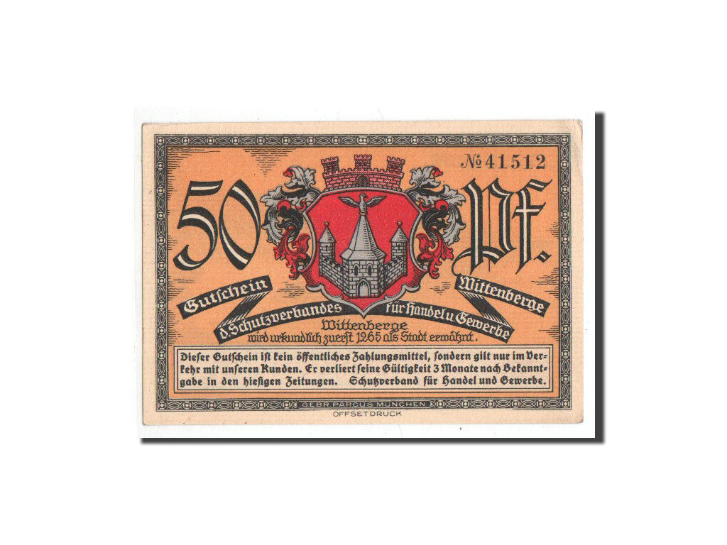 Banknote, Germany, Wittenberge, 50 Pfennig, pont, O.D, Undated, UNC(65-70)