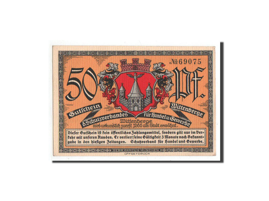 Banknote, Germany, Wittenberge, 50 Pfennig, château, O.D, Undated, UNC(65-70)