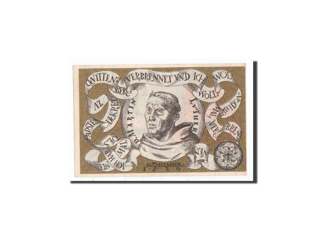 Banknote, Germany, Wittenberg, 50 Pfennig, portrait, 1920, 1920-12-10