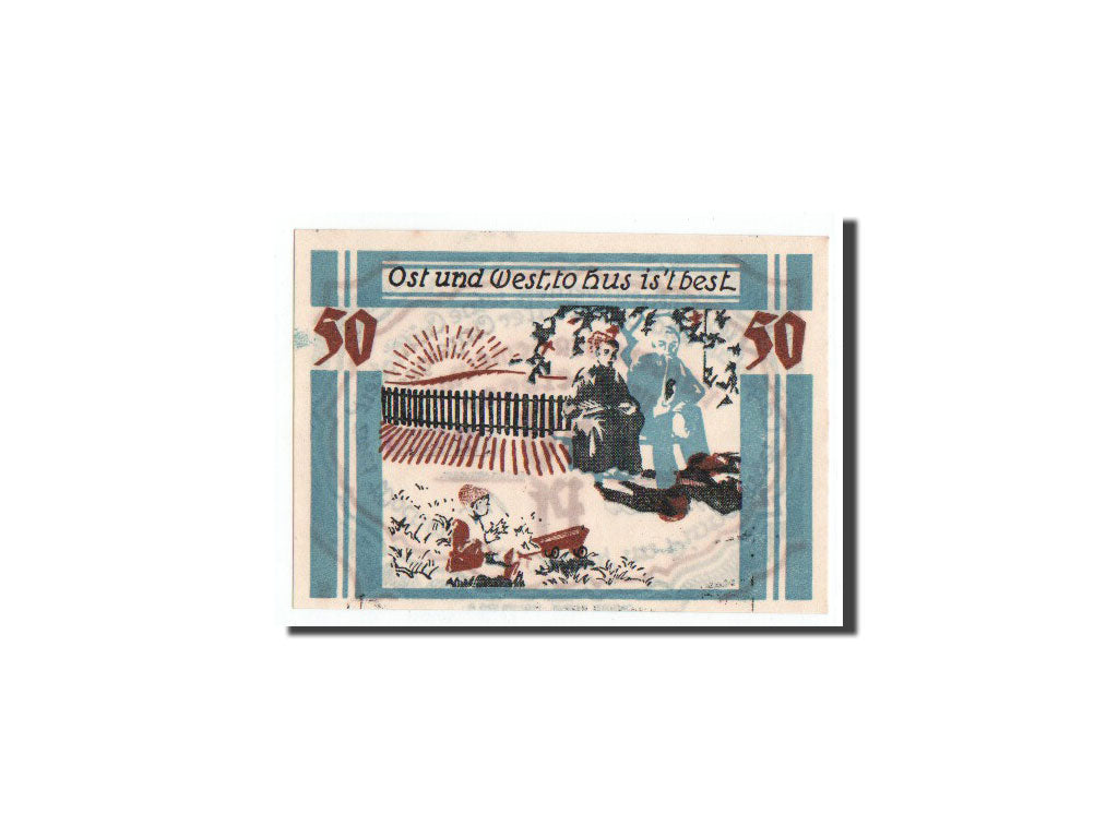 Banconote, Germania, Winzeldorf, 50 Pfennig, personnage, O.D, Undated, FDS