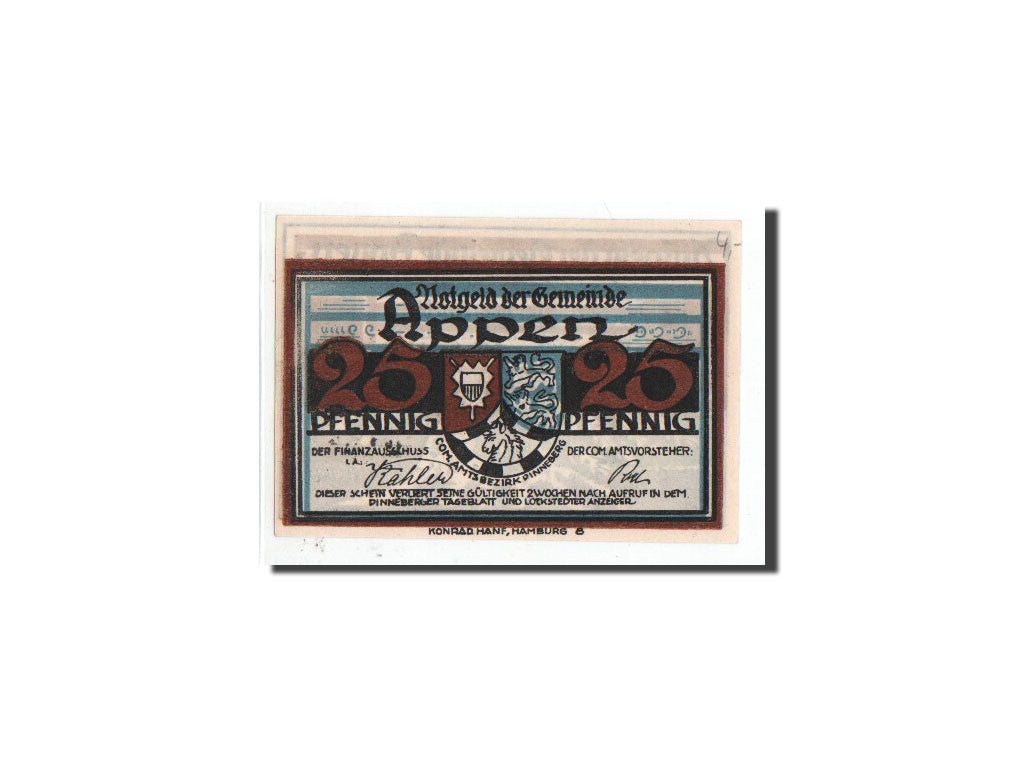 Banknote, Germany, appen, 25 Pfennig, arbre, O.D, Undated, UNC(65-70), Mehl:39.1