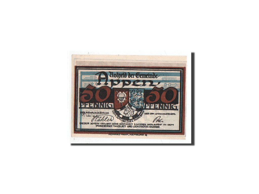 Banknote, Germany, appen, 50 Pfennig, arbre, O.D, Undated, UNC(65-70), Mehl:39.1