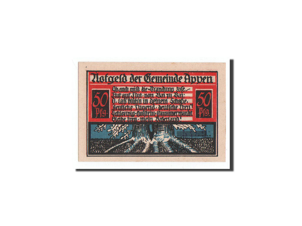 Banconote, Germania, appen, 50 Pfennig, arbre, O.D, Undated, FDS, Mehl:39.2