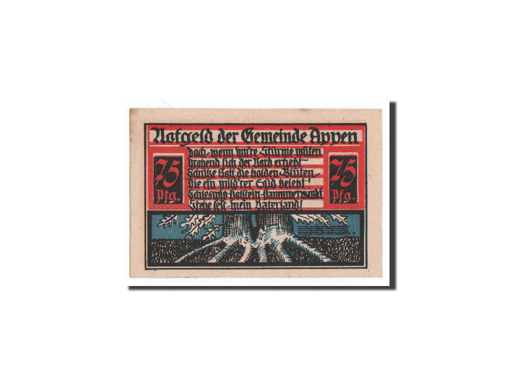 Banknote, Germany, appen, 75 Pfennig, arbre, O.D, Undated, UNC(65-70), Mehl:39.2