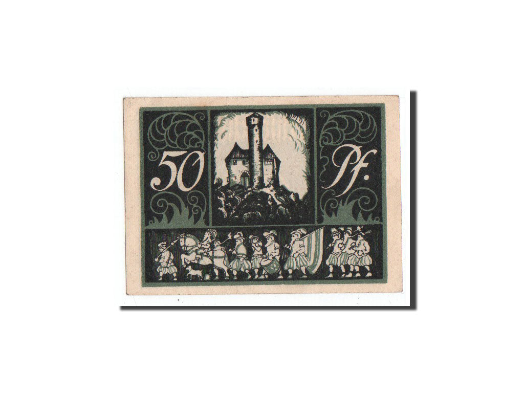 Banconote, Germania, Witzenhausen, 50 Pfennig, château, 1921, 1921-04-04, FDS