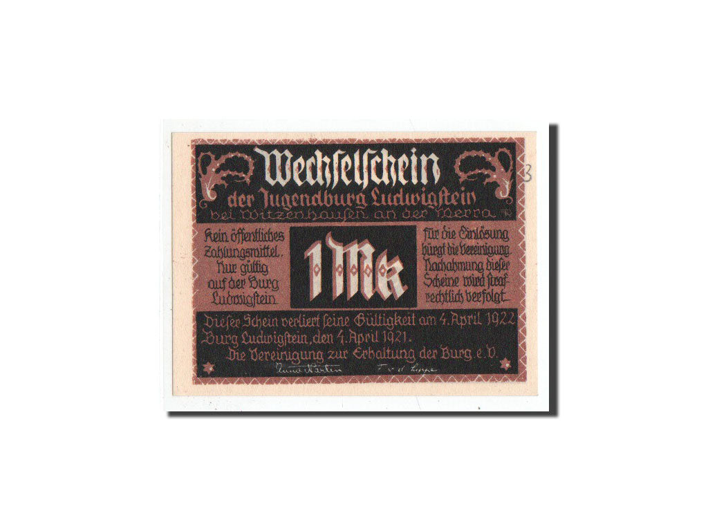 Banknote, Germany, Witzenhausen, 1 Mark, musicien, 1921, 1921-04-04, UNC(65-70)