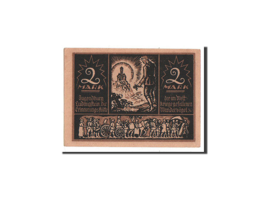 Banconote, Germania, Witzenhausen, 2 Mark, personnage, 1921, 1921-04-04, FDS