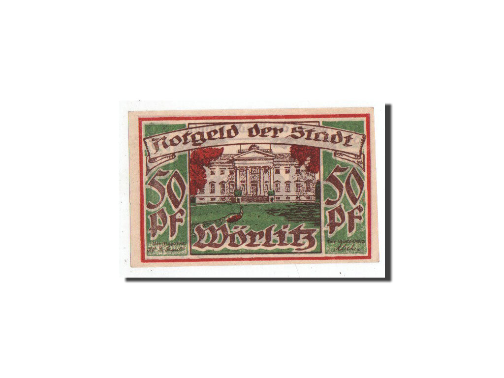 Banknote, Germany, Wörlitz, 50 Pfennig, château, O.D, Undated, UNC(65-70)