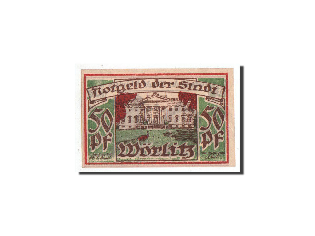Banknot, Niemcy, Wörlitz, 50 Pfennig, chateau 2, O.D, Undated, UNC(65-70)