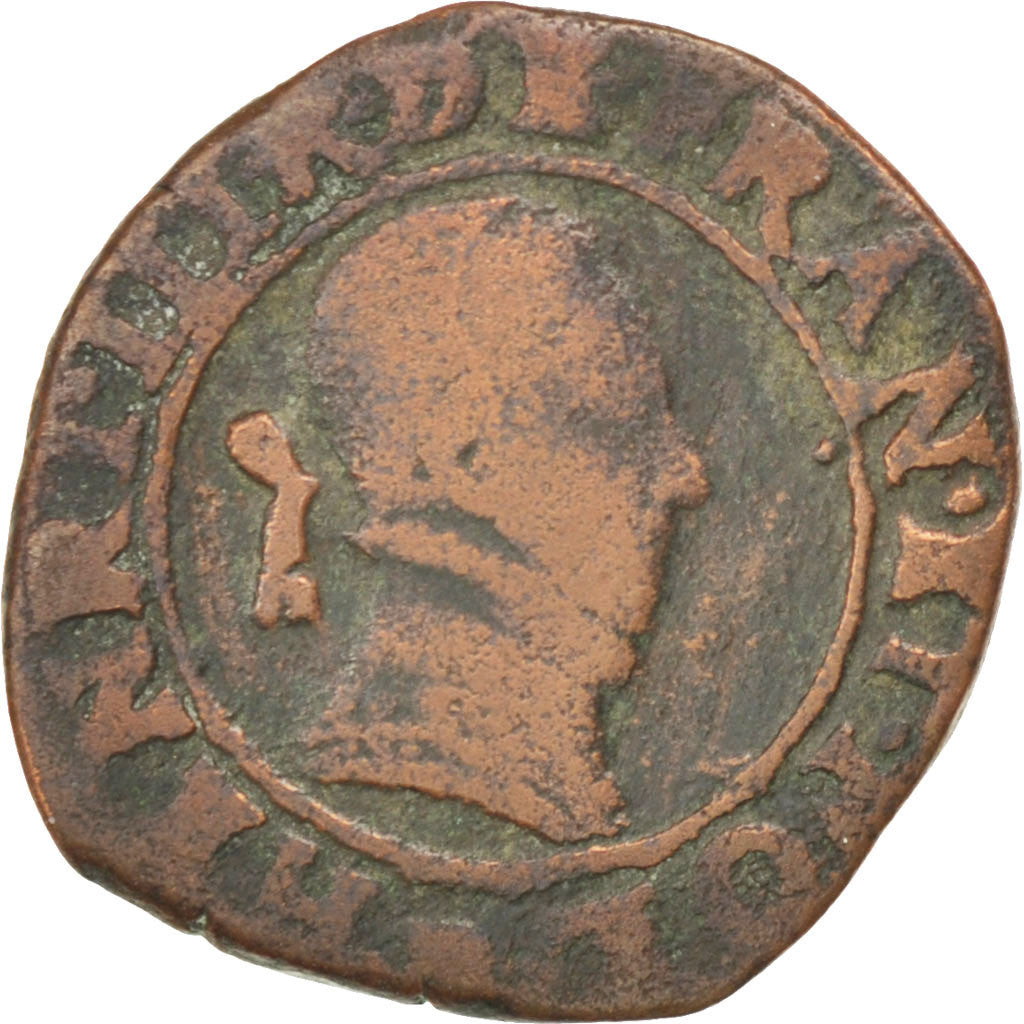 Moneda, Francia, Double Tournois, Rouen, BC+, Cobre, CGKL:112