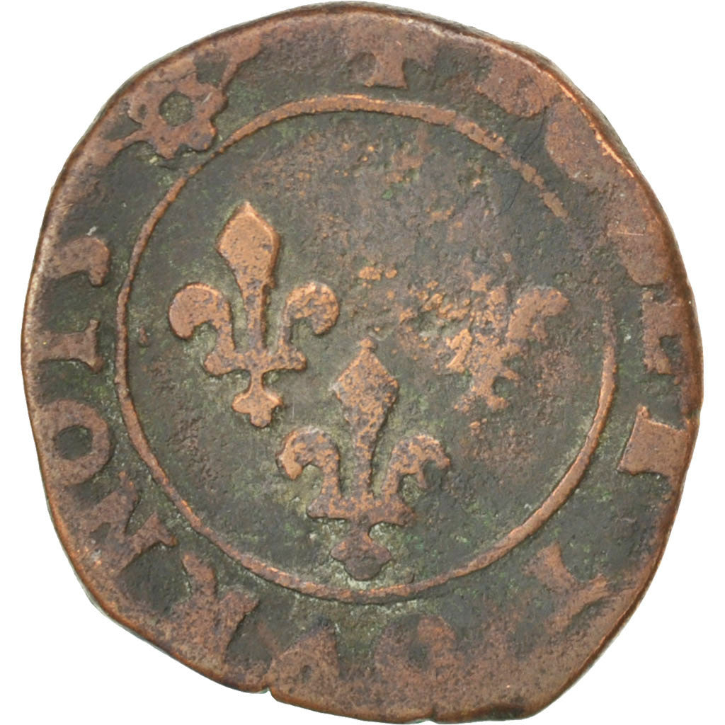 Moneda, Francia, Double Tournois, Rouen, BC+, Cobre, CGKL:112