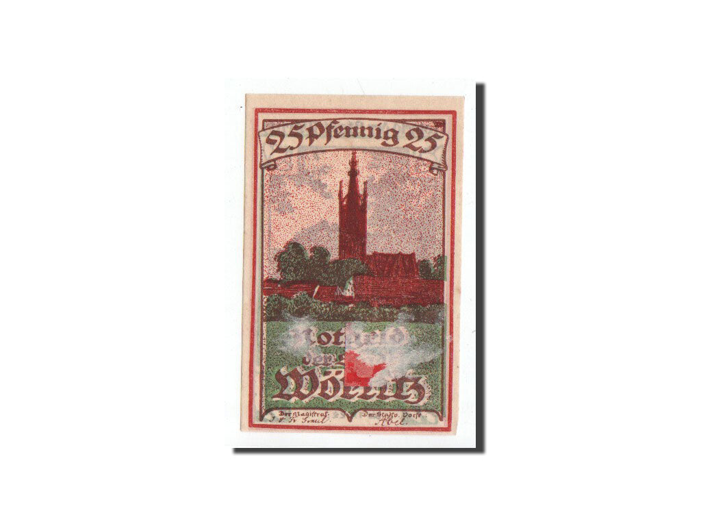 Banknot, Niemcy, Wörlitz, 25 Pfennig, chateau 1, O.D, Undated, UNC(65-70)