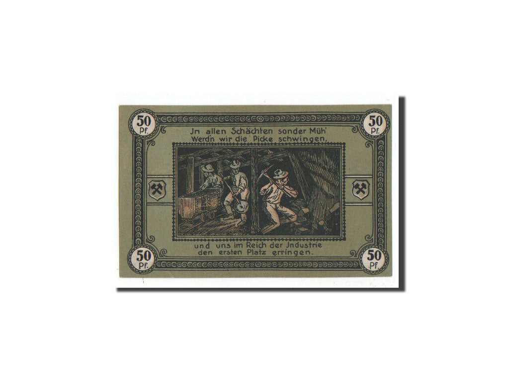 Geldschein, Deutschland, Wattenscheid, 50 Pfennig, Mineurs, 1921, Undated, UNZ
