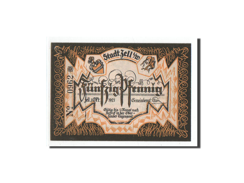 Banknot, Niemcy, Zell . i . W, 50 Pfennig, Maison, 1921, 1921-10-01, UNC(65-70)