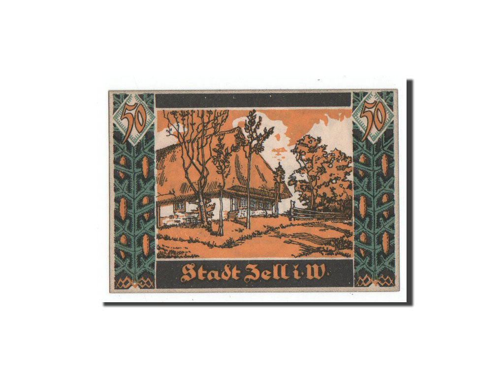 Banknot, Niemcy, Zell . i . W, 50 Pfennig, Maison, 1921, 1921-10-01, UNC(65-70)