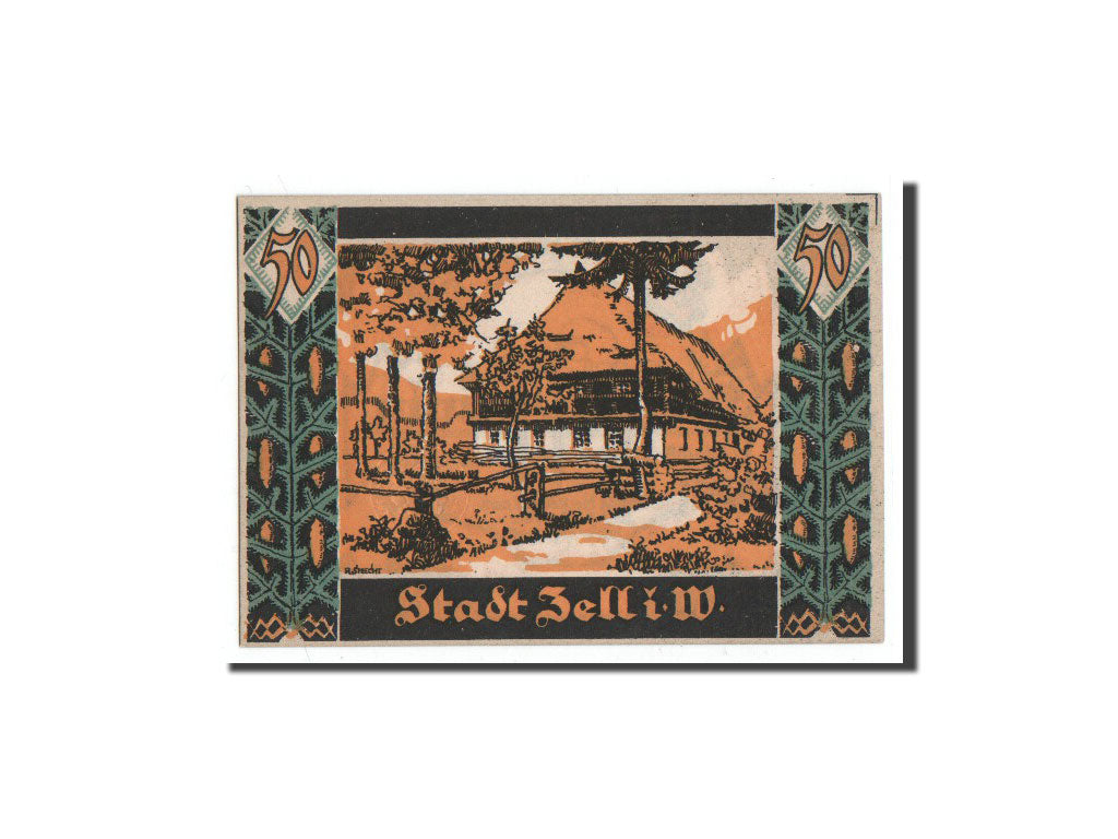 Banknot, Niemcy, Zell . i . W, 50 Pfennig, maison 2, 1921, 1921-10-01