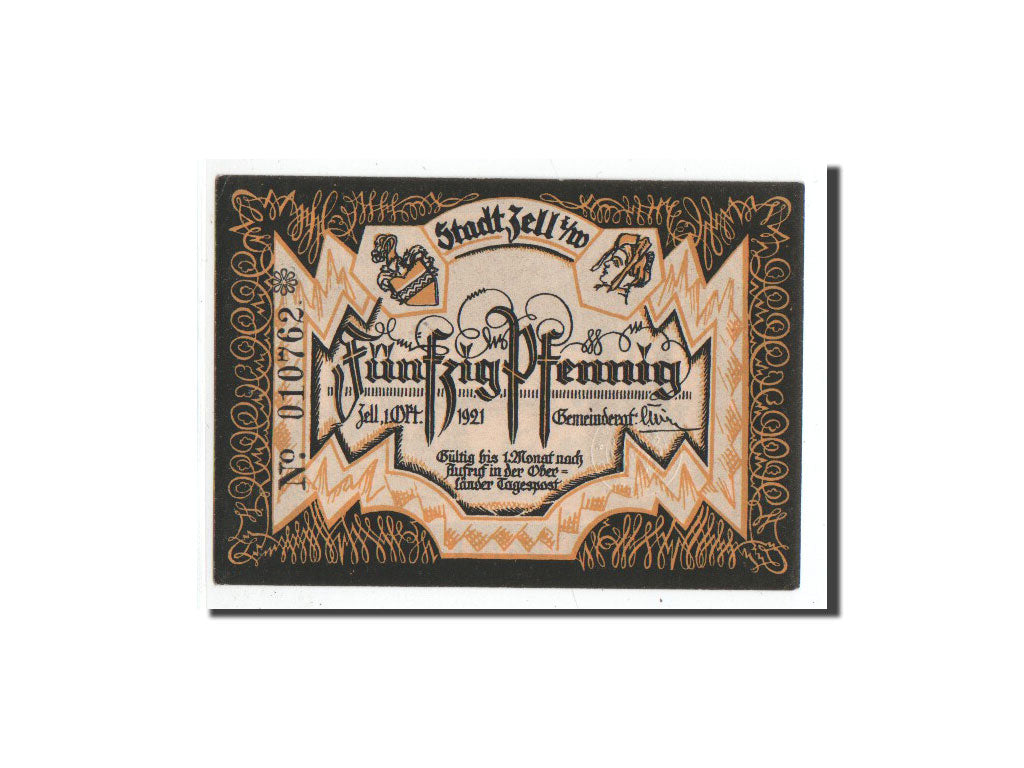 Geldschein, Deutschland, Zell . i . W, 50 Pfennig, paysage, 1921, 1921-10-01