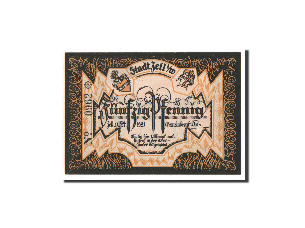 Geldschein, Deutschland, Zell . i . W, 50 Pfennig, eleveur, 1921, 1921-10-01
