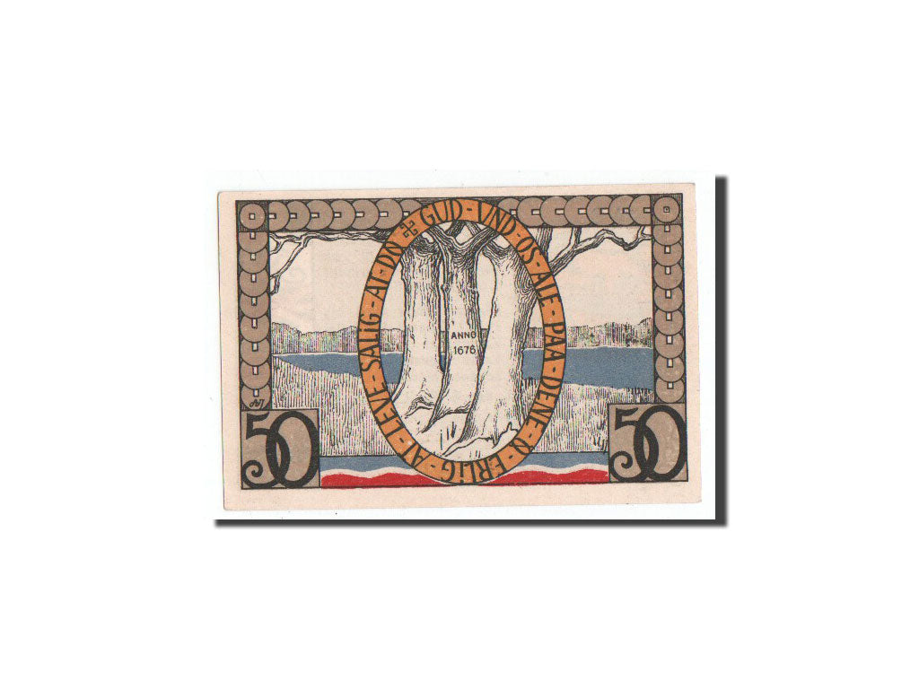 Banconote, Germania, Augustenburg, 50 Pfennig, arbre, 1920, 1920-04-08, FDS