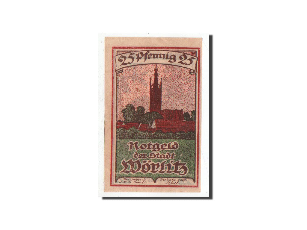 Banknot, Niemcy, Wörlitz, 25 Pfennig, monument 1, O.D, Undated, UNC(65-70)