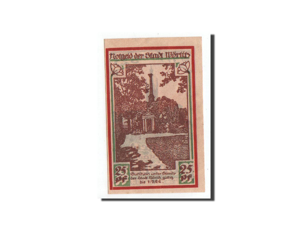 Banknot, Niemcy, Wörlitz, 25 Pfennig, monument 1, O.D, Undated, UNC(65-70)