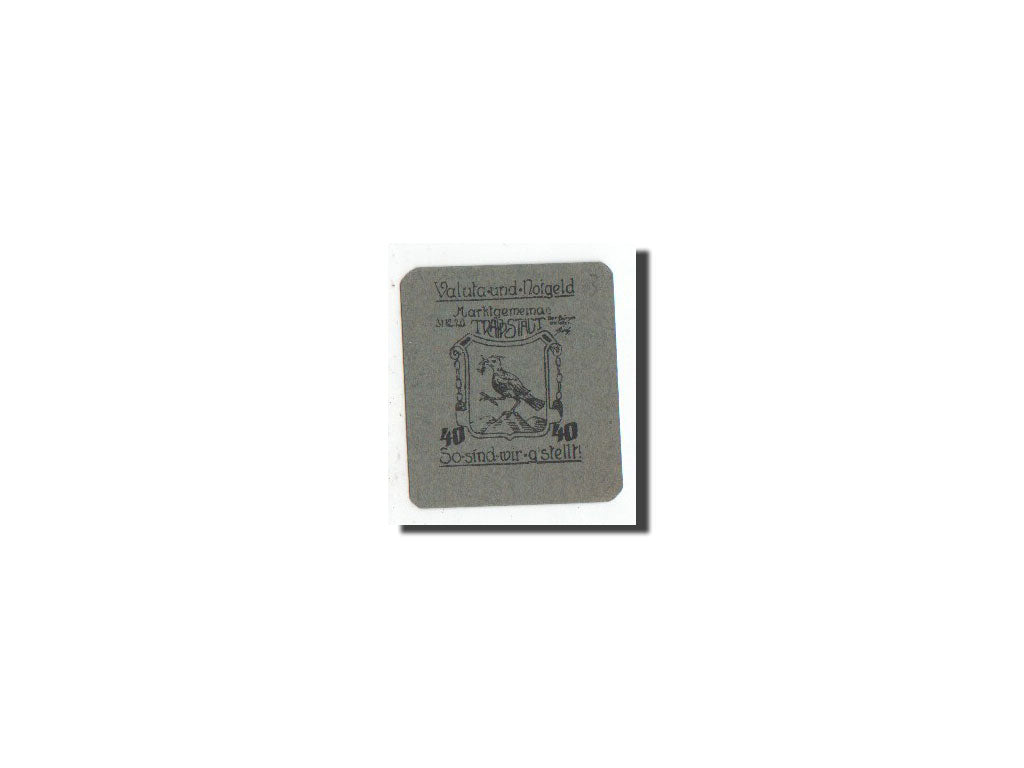 Geldschein, Deutschland, Trapstadt, 40 Pfennig, oiseau, 1920, 1920-12-31, UNZ