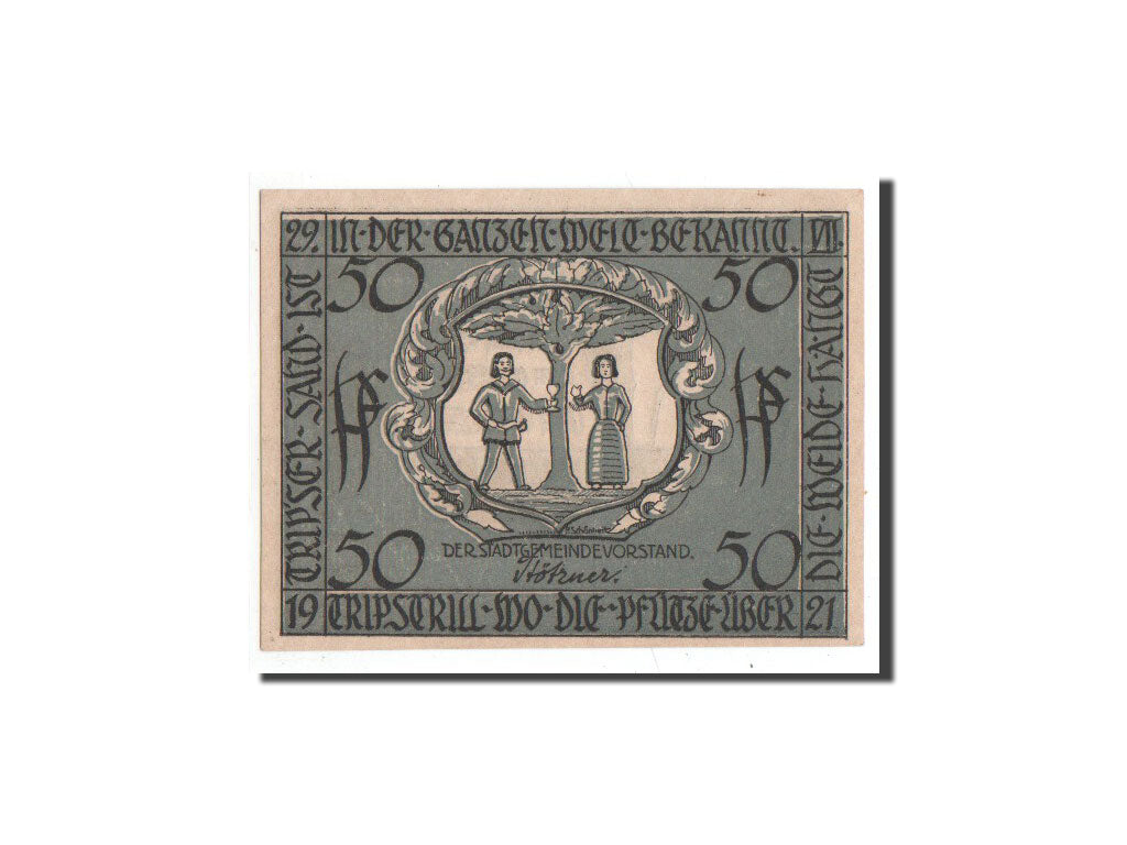 Billete, Alemania, Triptis, 50 Pfennig, Eglise 1, 1921, 1921-07-29, UNC