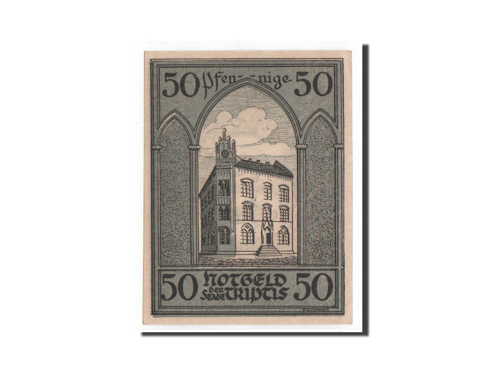 Billete, Alemania, Triptis, 50 Pfennig, Eglise 1, 1921, 1921-07-29, UNC