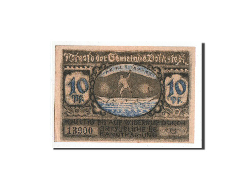 Billete, Alemania, Volkstedt, 10 Pfennig, Ecusson, 1921, 1921-09-01, UNC