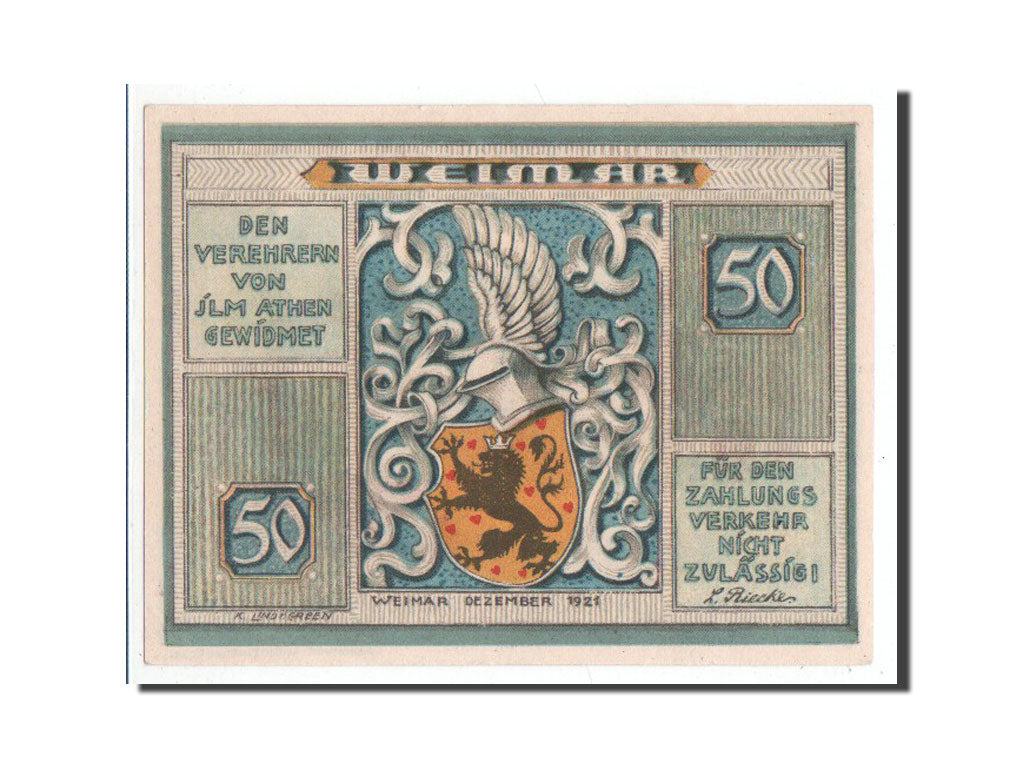 Billete, Alemania, Weimar, 50 Pfennig, chateau 1, 1921, Undated, UNC