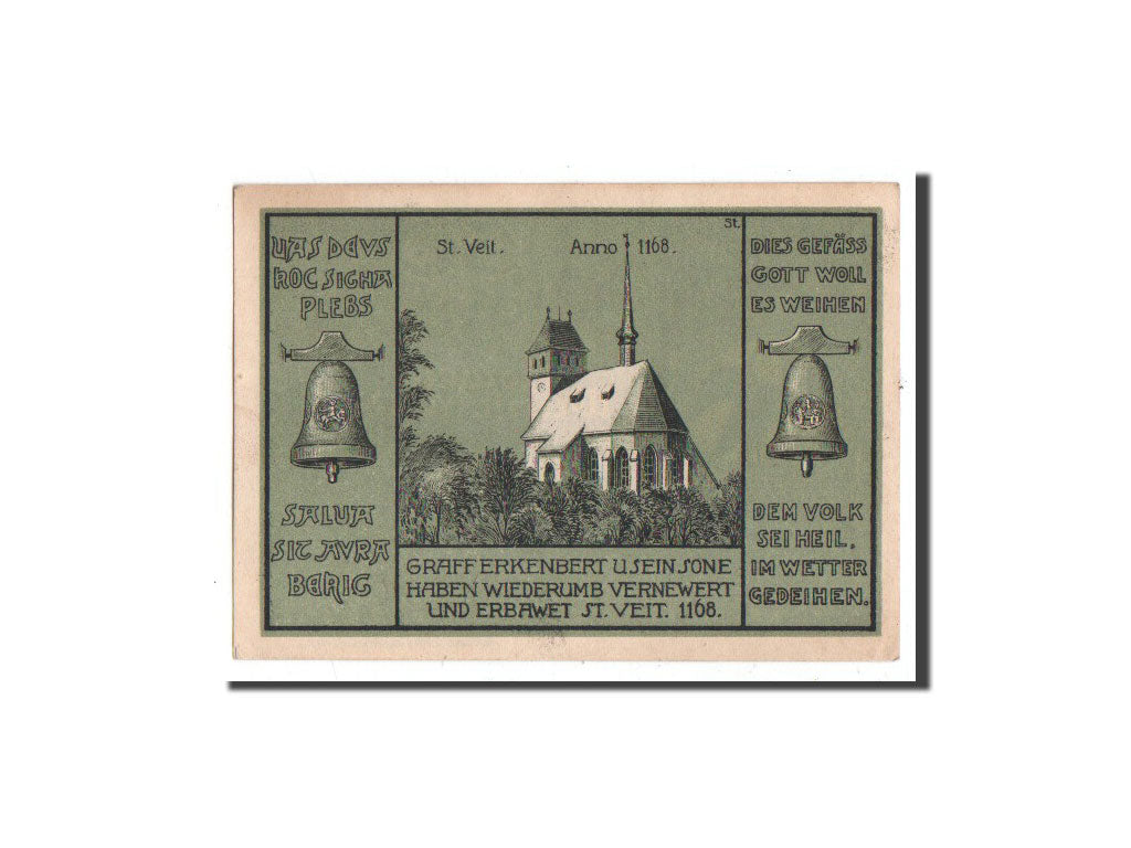 Banknot, Niemcy, Wünschendorf, 50 Pfennig, Eglise, 1921, 1921-09-20