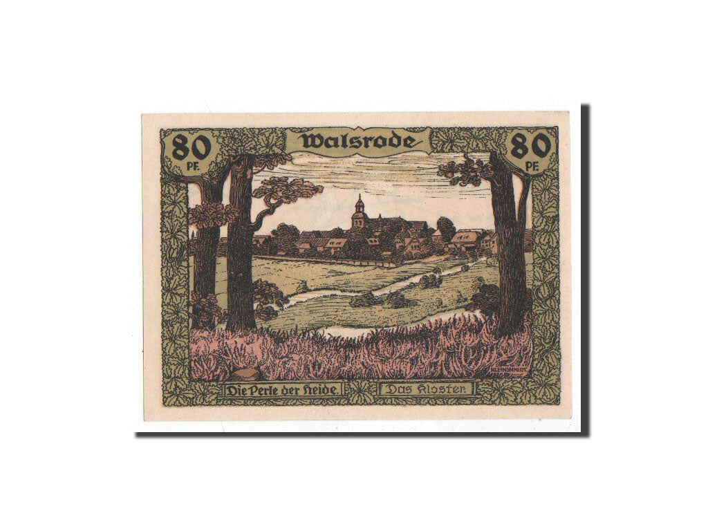 Geldschein, Deutschland, Walsrode, 80 Pfennig, paysage, O.D, Undated, UNZ