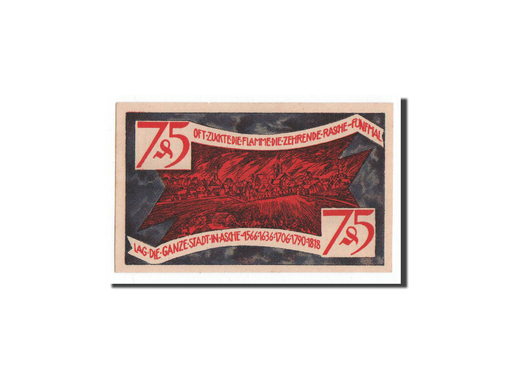 Billete, Alemania, Zeulenroda, 75 Pfennig, Ville, 1921, 1921-12-31, UNC