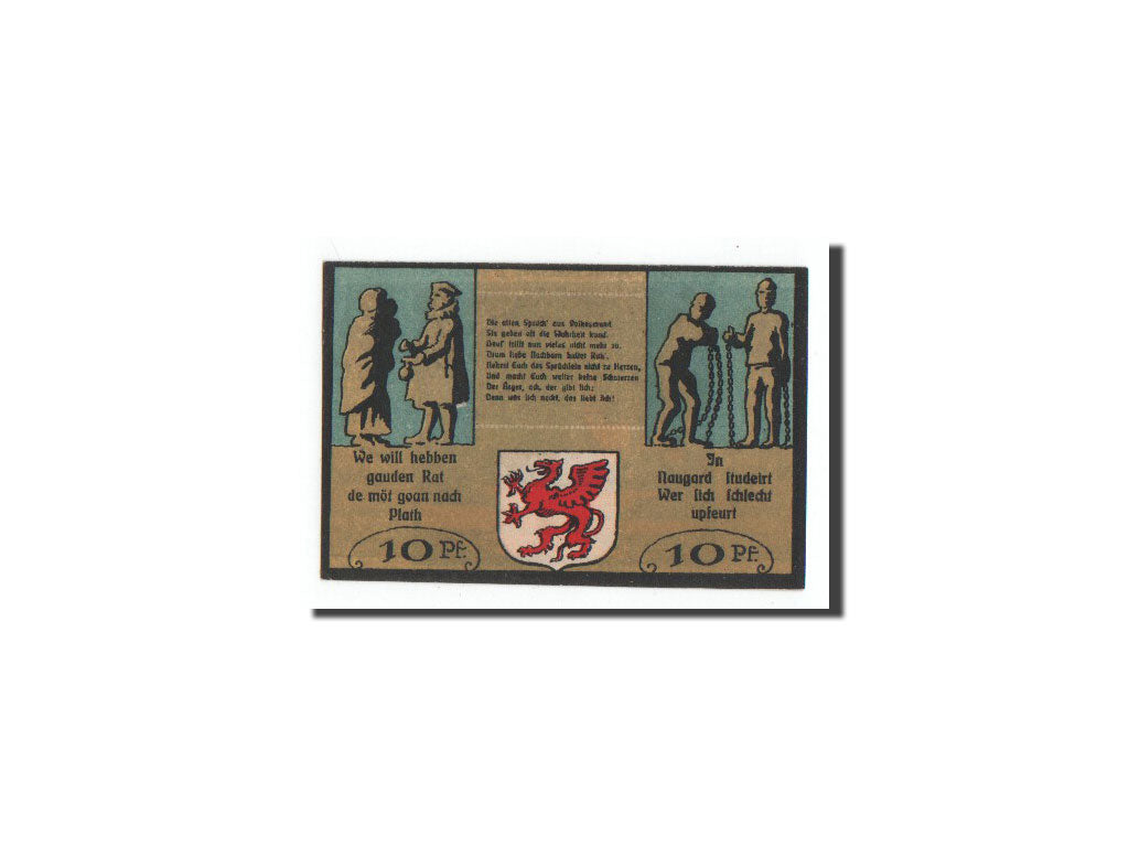 Banknote, Germany, Plathe, 10 Pfennig, personnage, O.D, Undated, UNC(65-70)