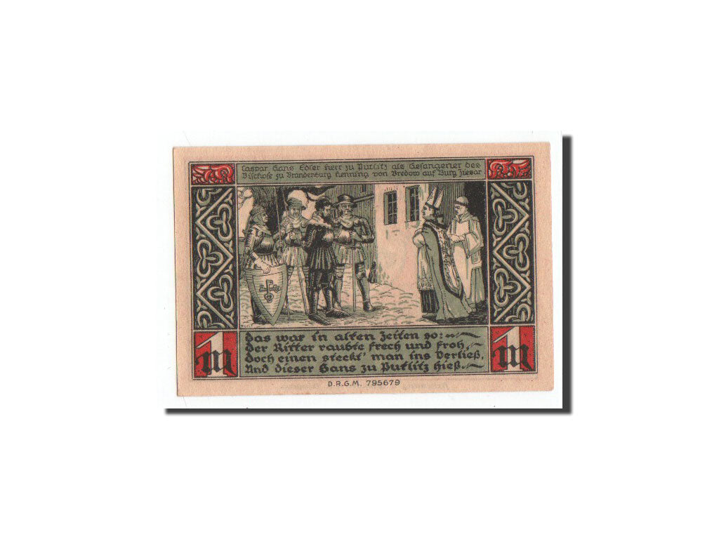 Banknote, Germany, Ziesar, 1 Mark, chevalier, O.D, Undated, UNC(65-70)