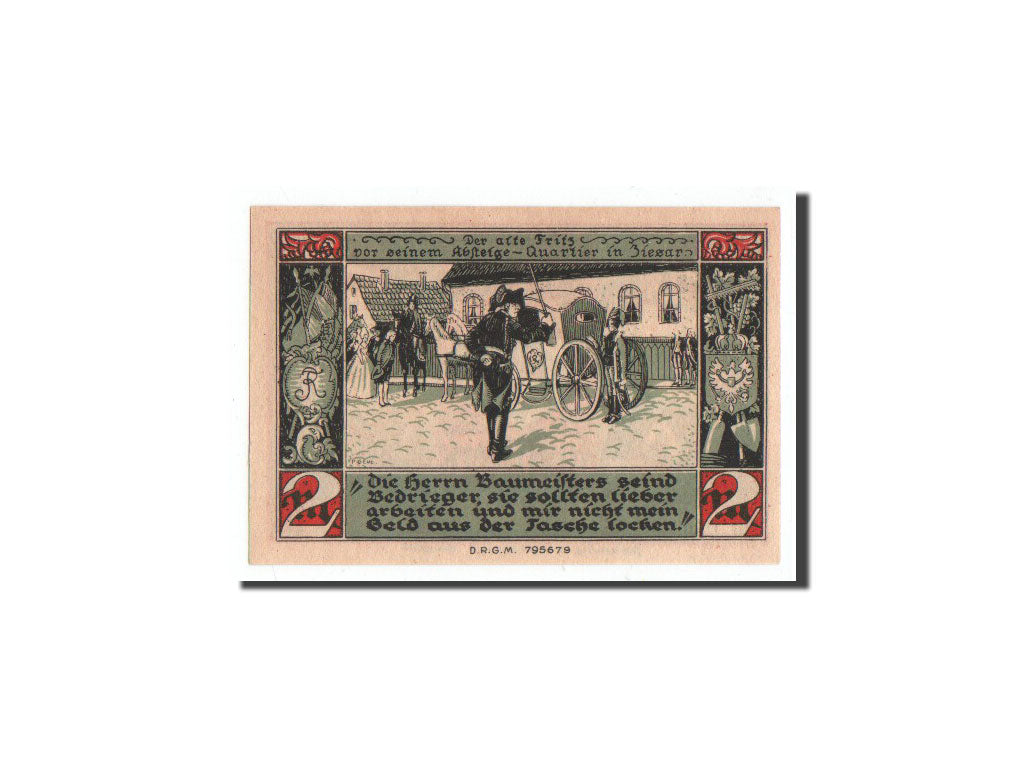 Geldschein, Deutschland, Ziesar, 2 Mark, personnage, O.D, Undated, UNZ
