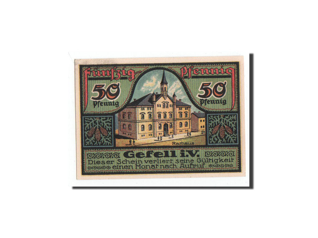 Billete, Alemania, Ziegenrück, 50 Pfennig, château, 1921, 1921-07-30, UNC