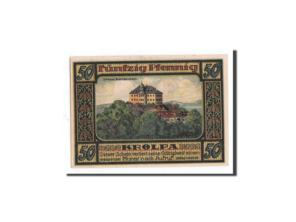 Billete, Alemania, Ziegenrück, 50 Pfennig, chateau 2, 1921, 1921-07-30, UNC