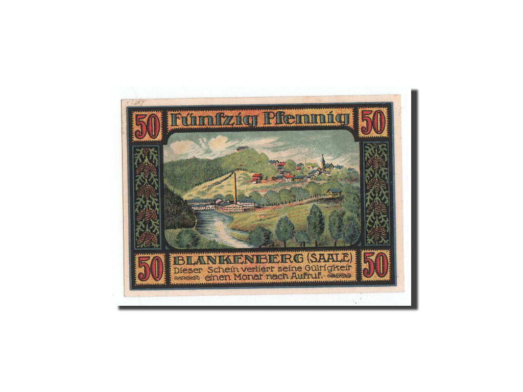 Billete, Alemania, Ziegenrück, 50 Pfennig, paysage 1, 1921, 1921-07-30, UNC