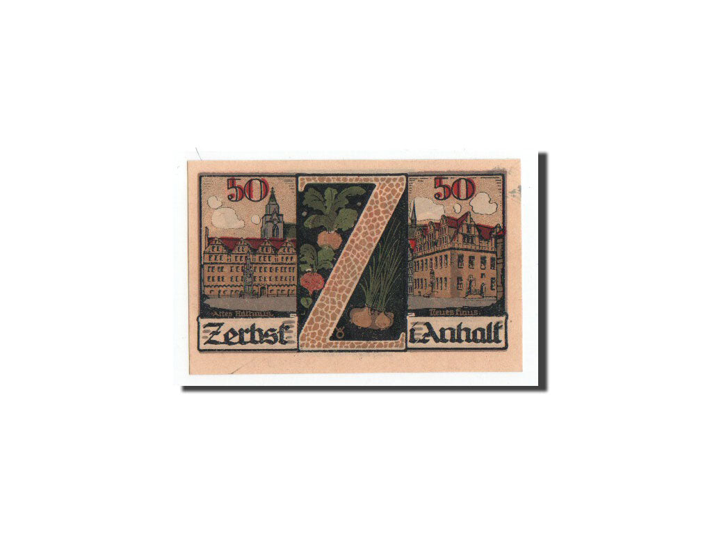 Geldschein, Deutschland, Zerbst, 50 Pfennig, place, 1921, 1921-07-01, UNZ