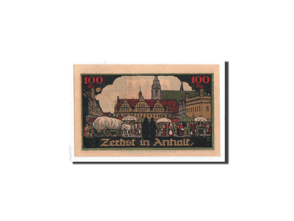 Geldschein, Deutschland, Zerbst, 100 Pfennig, place, 1921, 1921-07-01, UNZ