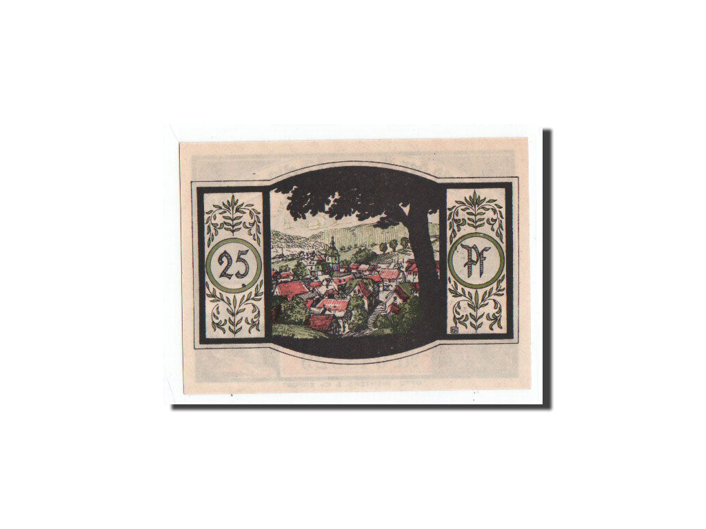 Geldschein, Deutschland, Zella-Mehlis, 25 Pfennig, paysage, 1921, Undated, UNZ