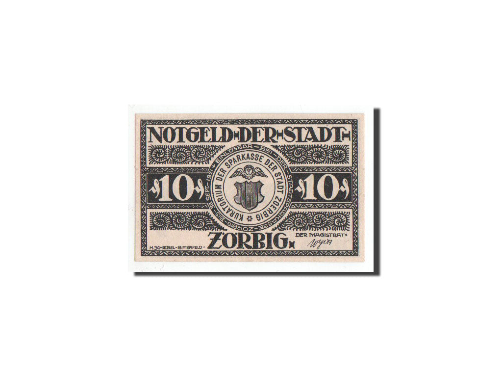 Geldschein, Deutschland, Zörbig, 10 Pfennig, personnage, O.D, Undated, UNZ