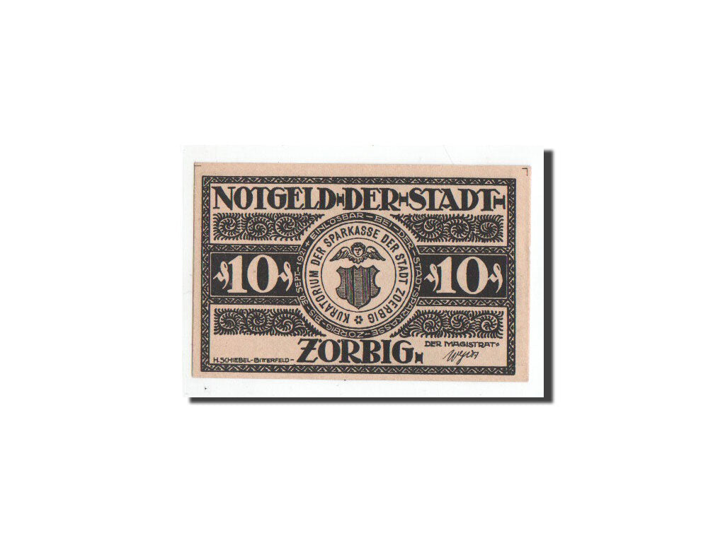 Geldschein, Deutschland, Zörbig, 10 Pfennig, tour, O.D, Undated, UNZ