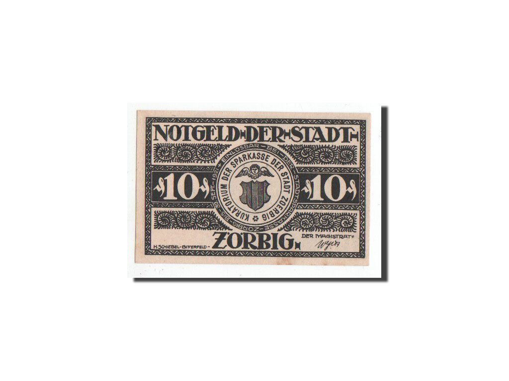 Geldschein, Deutschland, Zörbig, 10 Pfennig, tour 1, O.D, Undated, UNZ