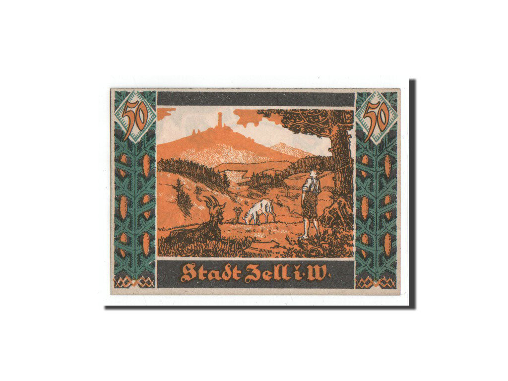 Geldschein, Deutschland, Zell . i . W, 50 Pfennig, berger, 1921, 1921-10-01