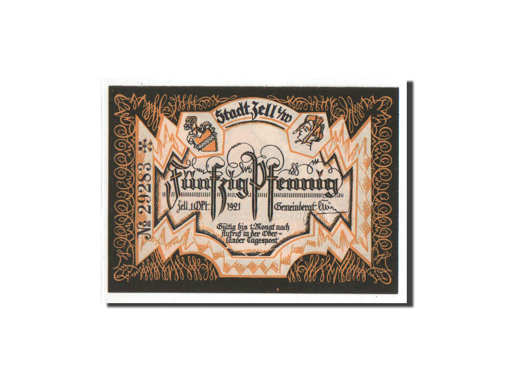 Geldschein, Deutschland, Zell . i . W, 50 Pfennig, ferme 2, 1921, 1921-10-01